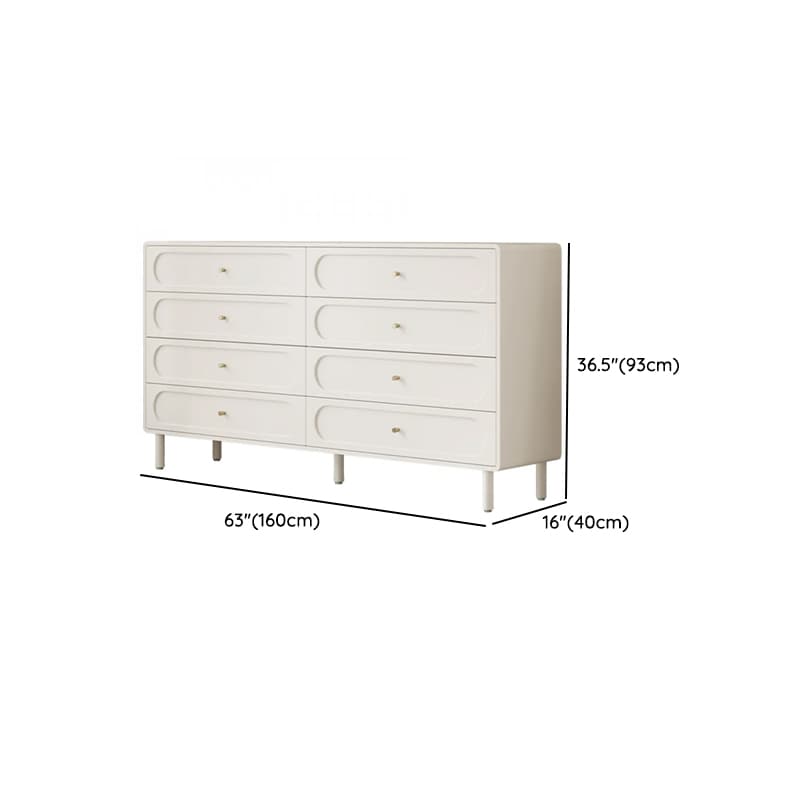 Chalk Casual Natural Wood Bachelor Chest/Console Dresser with 4/8 Drawers in Vertical/Horizontal Orientation - image 17