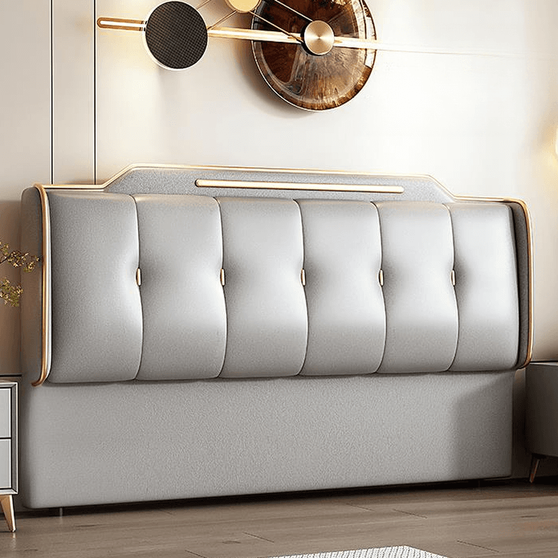 Art Deco Style Panel Headboard in Pine Wood with No Distressing, Rectangle Shape for Queen/Full/Twin XL Bed, Featuring Sponge Upholstery and Standard Height - image 6