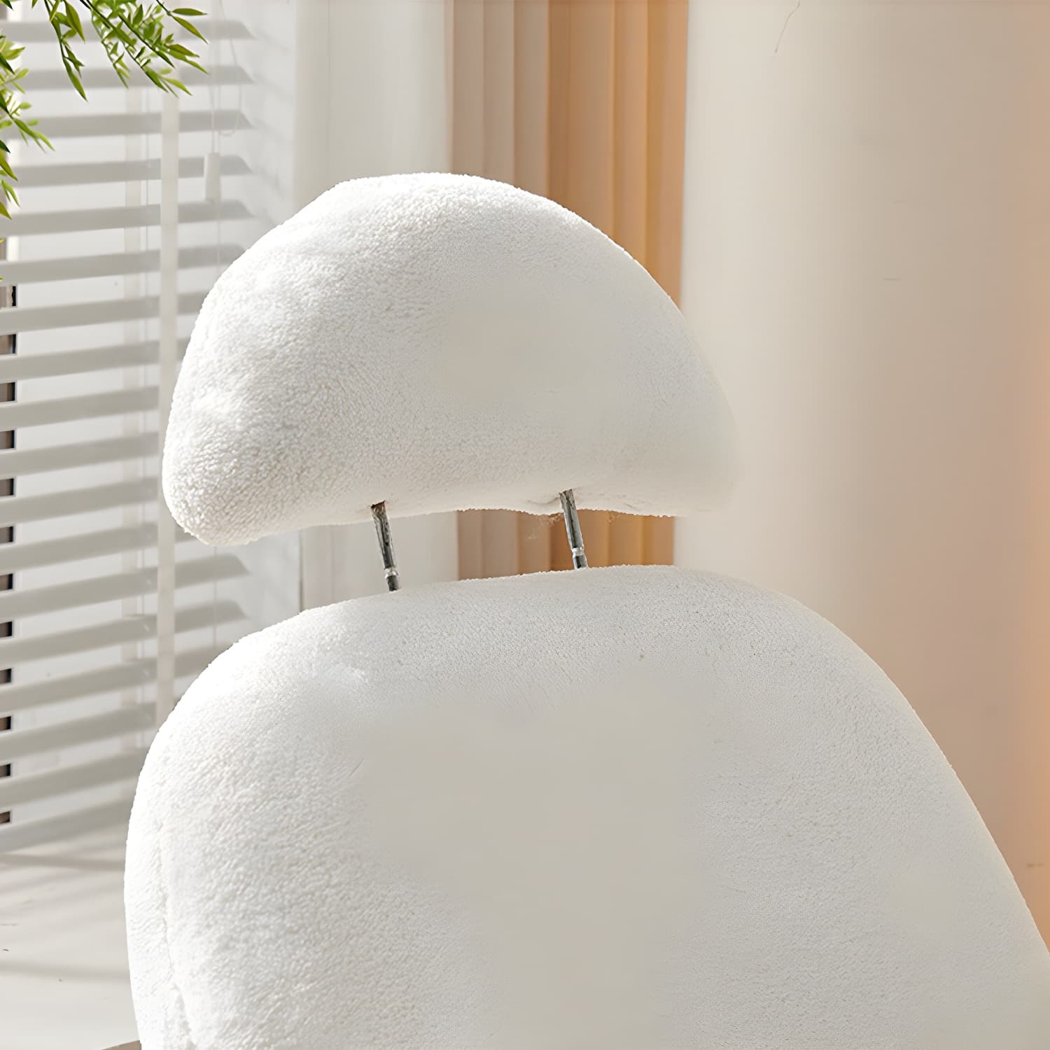 Sheepskin Rocking Chair with Cushion and Padded Seat Contemporary - image 14