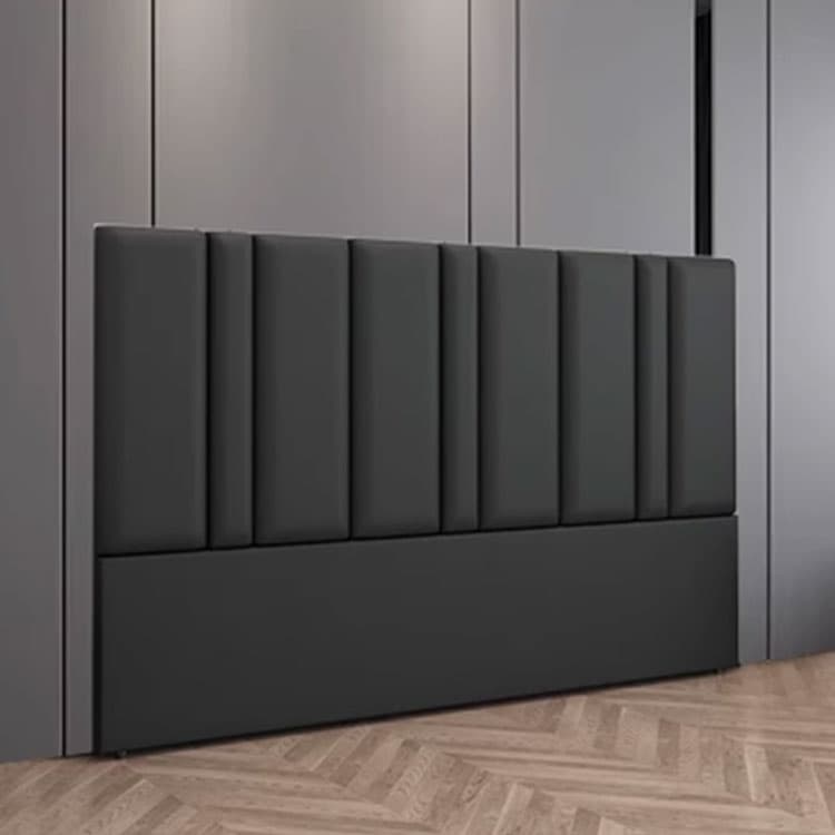 Stylish Upholstered Panel Headboard with Wood Legs and Modern Rectangular Design