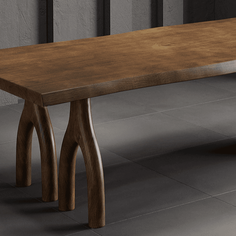 Amber Wood Pine Wood 3-Legged Dining Table Set - image 7