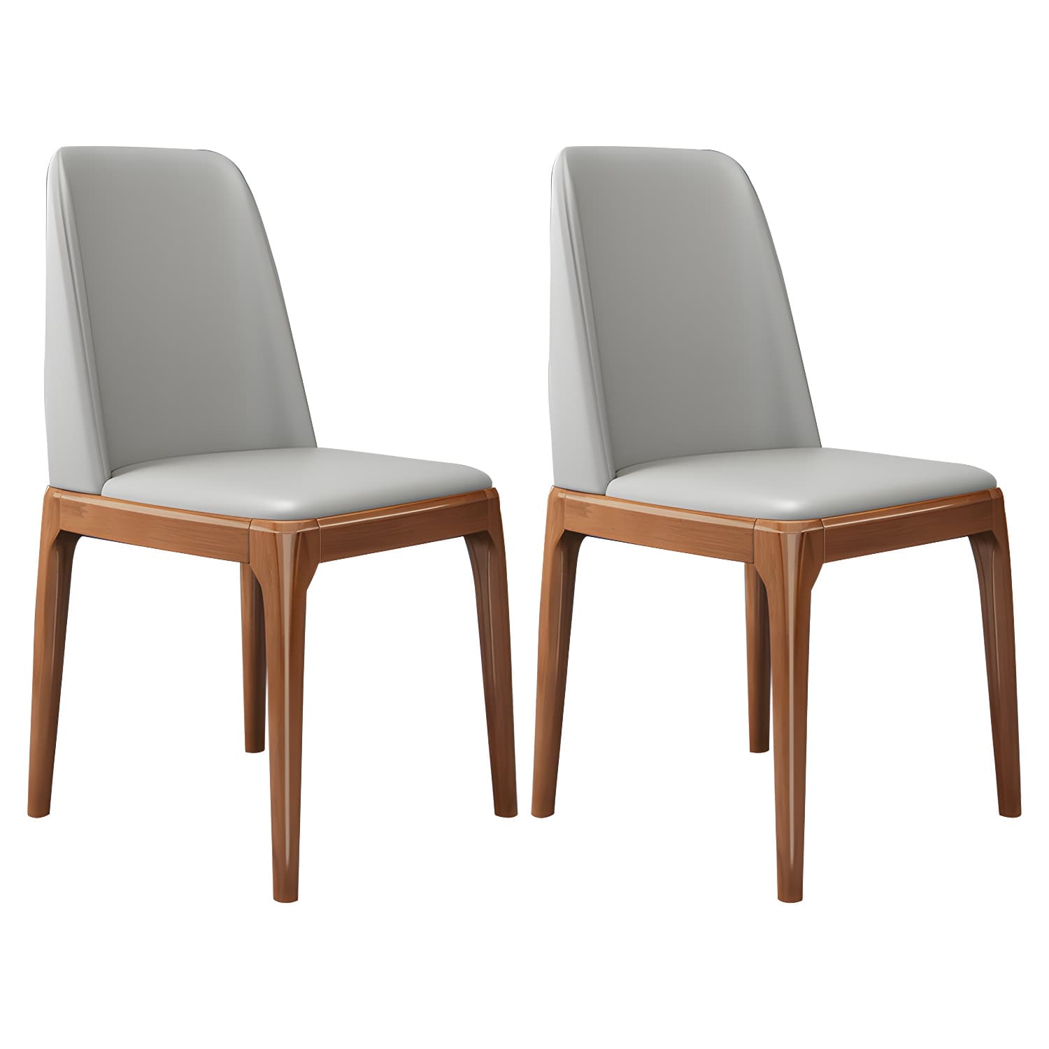 Scandinavian Home Side Chair Parsons Back Wood Armless Dining Room Chair - image 12