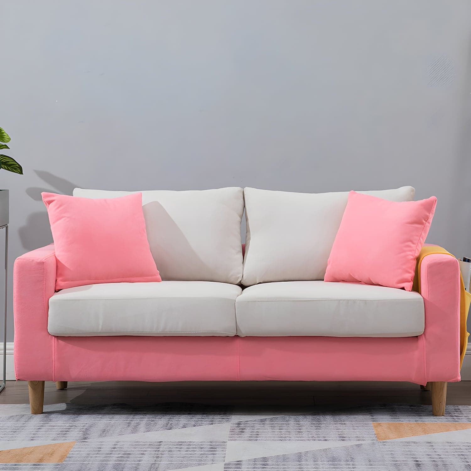 Beige Modern Farmhouse Cushions Standard Sofa 21.65"High Square Arm Sofa - image 22