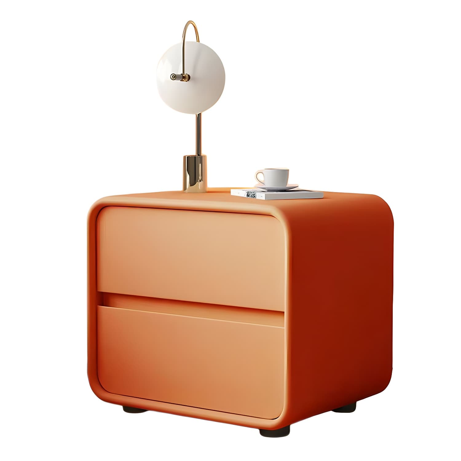Contemporary Accent Table Nightstand Drawer Storage with 2 Drawers - image 23