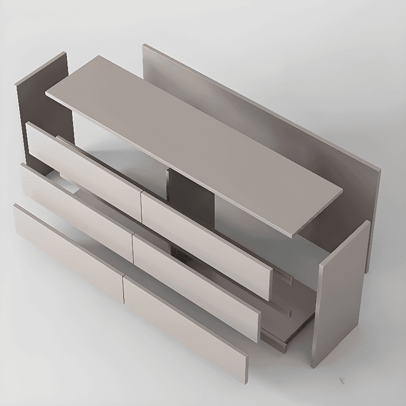 Minimalist Hardwood Horizontal Console Dresser - image 5