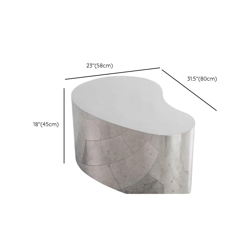 Silver/Polished Brass Alloy Irregular/Rounded Accent Table - image 8