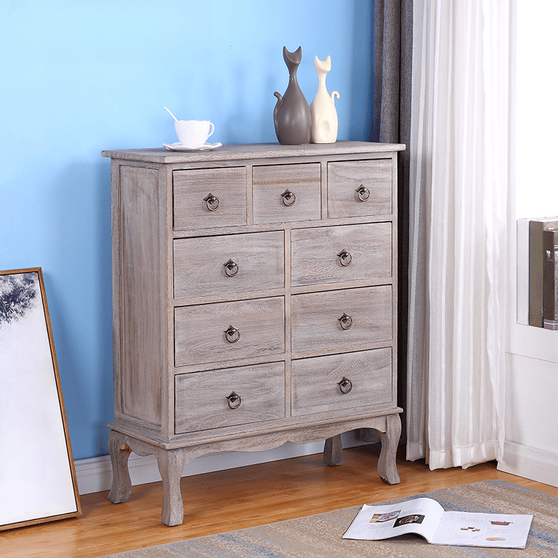 French Wood Vertical Console Dresser with 9 Drawers/7 Drawers/10 Drawers - image 6