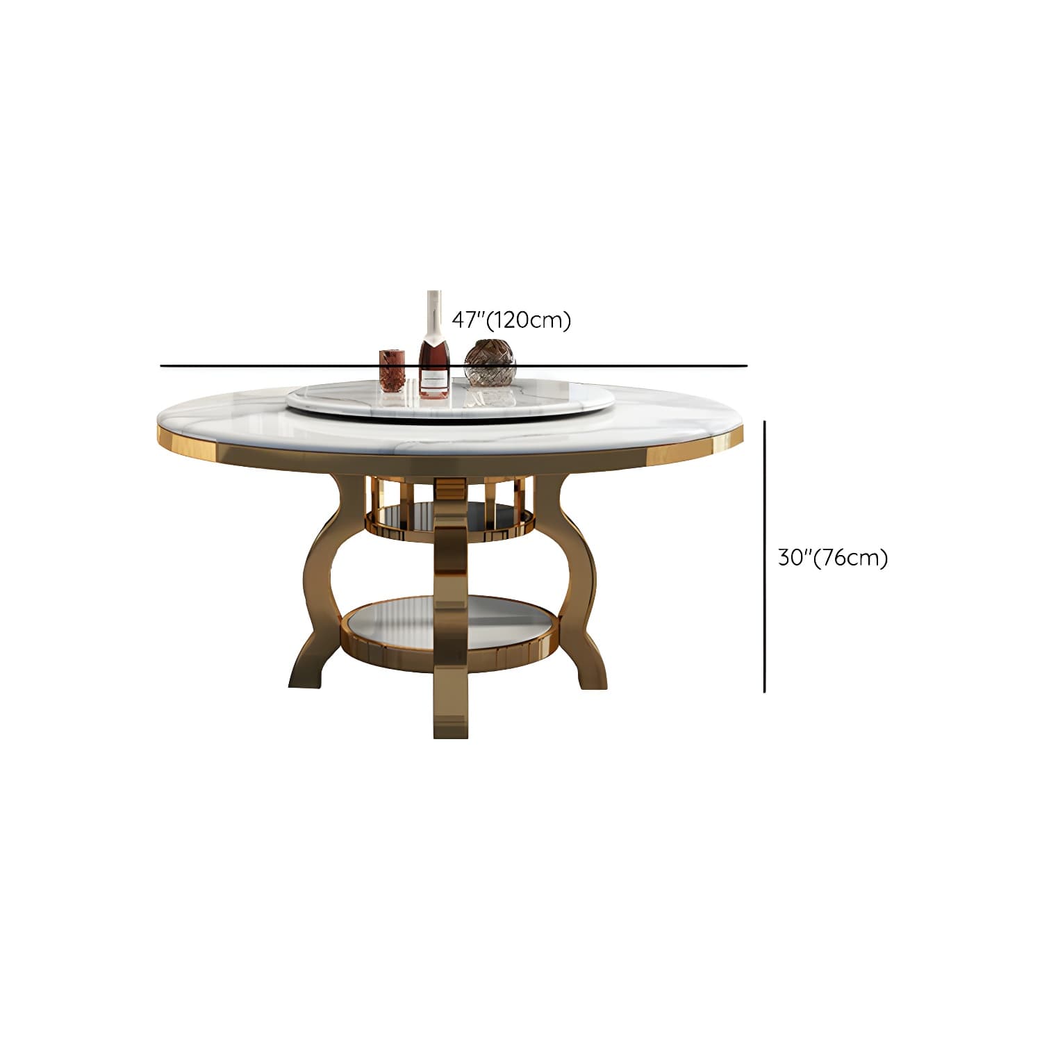 Kitchen 1/7/9/11 Pcs Dining Set with Round Dinette Table and Leather Chairs - image 13