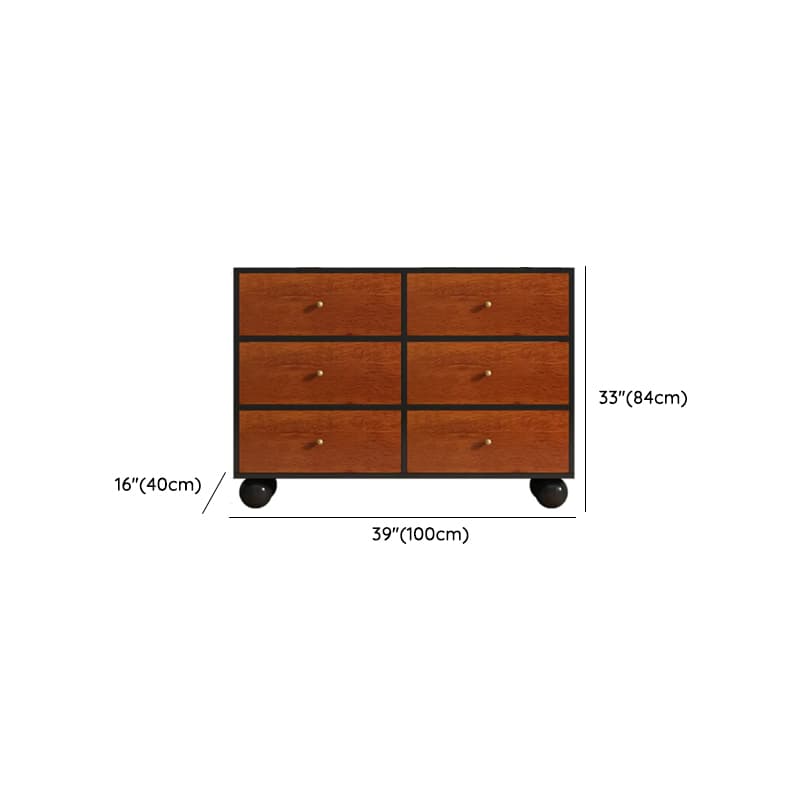 Cocoa Simple Manufactured Wood Console Dresser with 6 or 9 Drawers in Horizontal or Vertical Orientation - image 19