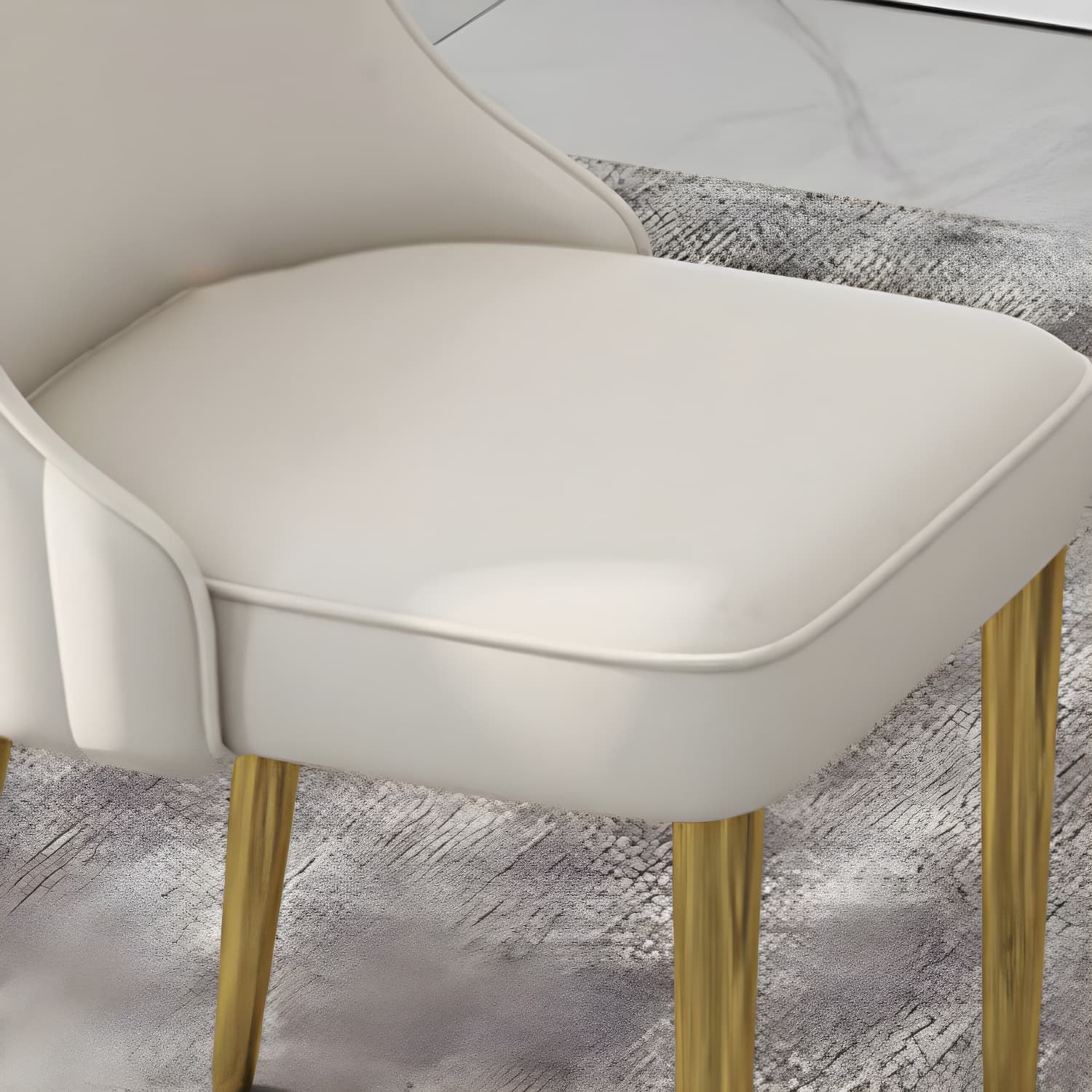Glam Style Side Chair PU Leather Dining Chair for Living Room - image 19