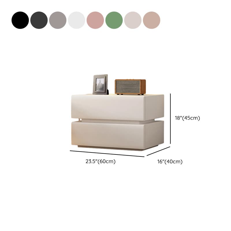 Art Deco Style Bedside Cabinet Nightstand with 2 Drawers and Pine Countertop - image 16