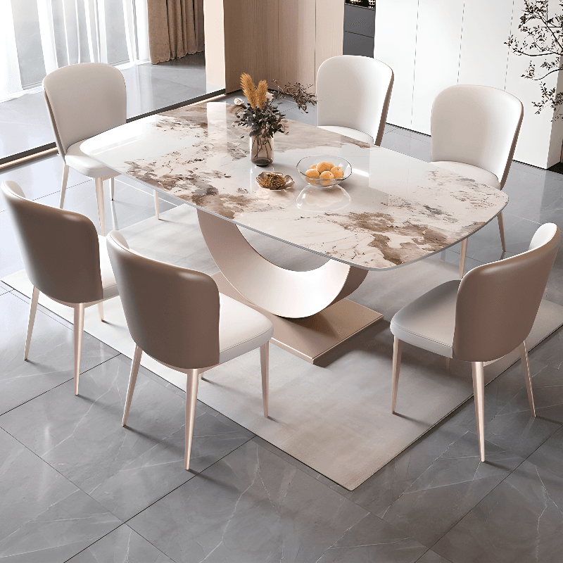 Lavish Dining Table Set for 6 Chairs/4 People with Multiple Colour Table Top - image 13