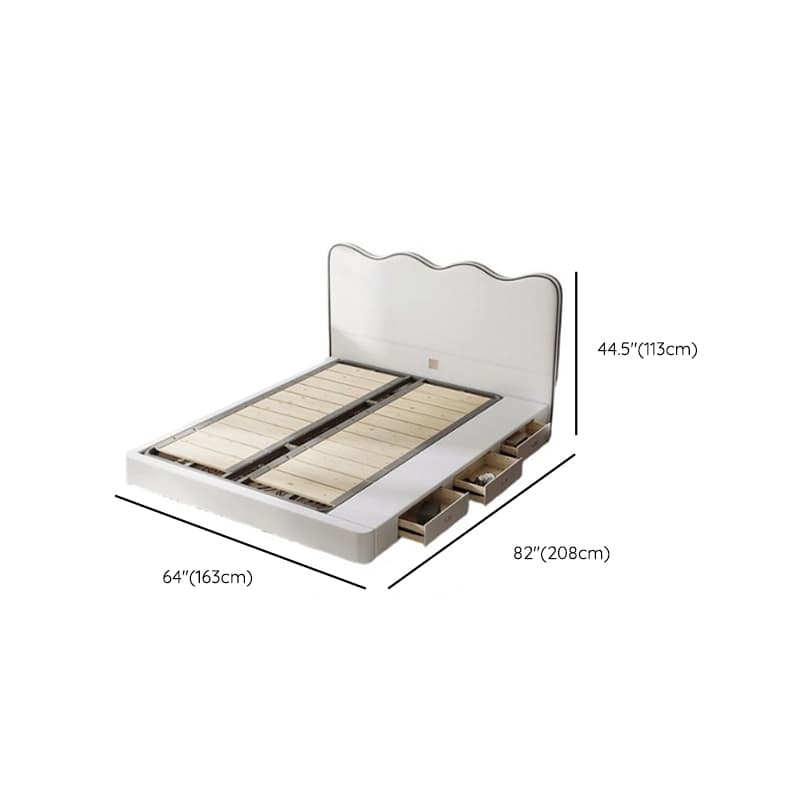 Solid Color Storage Bed/Platform Bed with 3 Storage Boxes and Pine Wood Frame for Living Room - image 12