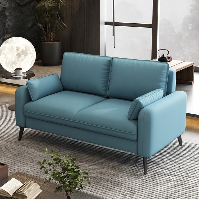 Trendy Solid Color Water Resistant Loveseat in Grey/Olive Green/Amber Color with Arm for 2 People