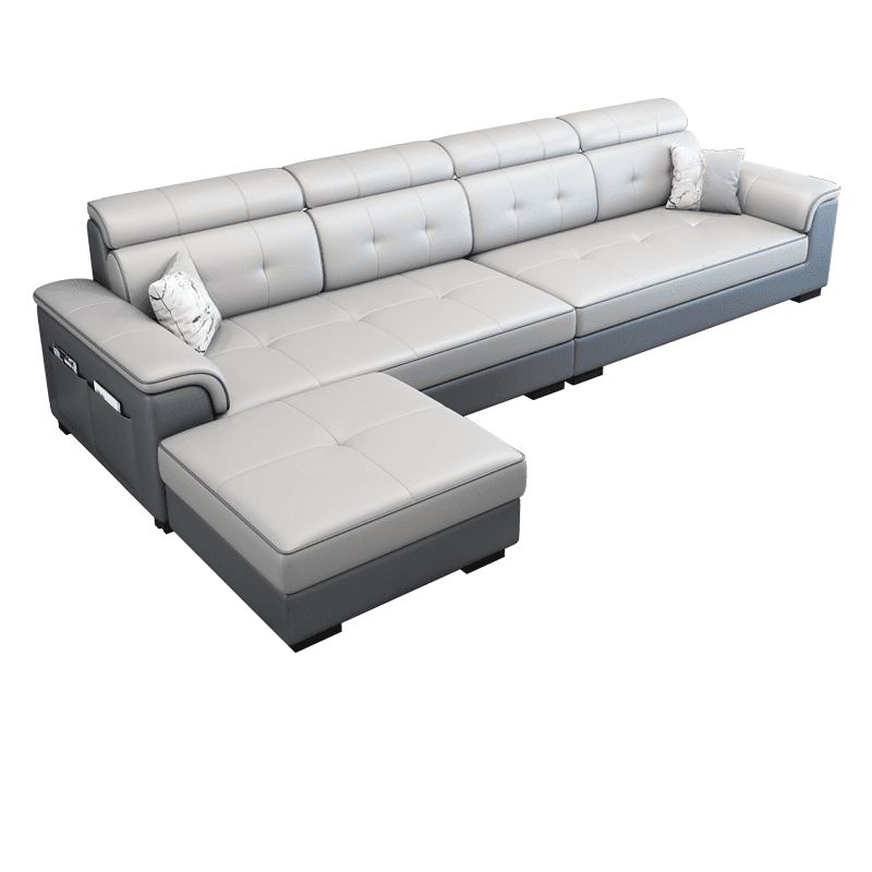 L-Shape Parlor Corner Sectional with Left Hand Facing Orientation, Decorative-stitched Tufting and Concealed Support - image 4