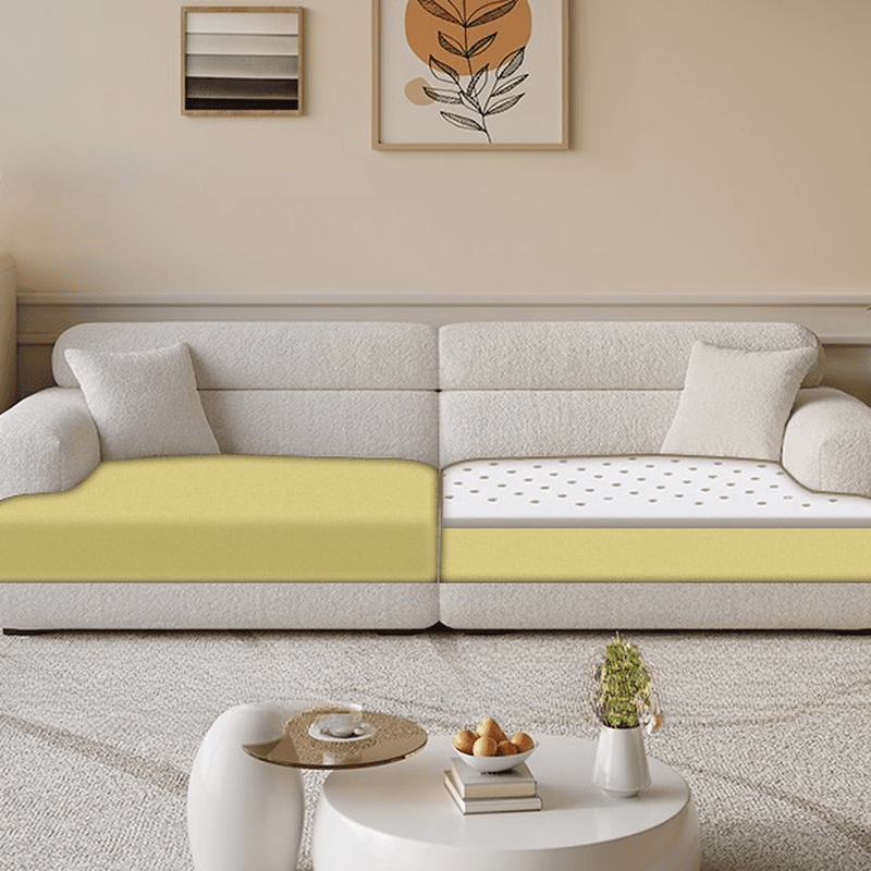 Modish Solid Color Stain Resistant Standard Sofa in Black/Light Gray/Coffee with 2 Pillows, Available in 4-seater/5 Person/3-seater - image 13