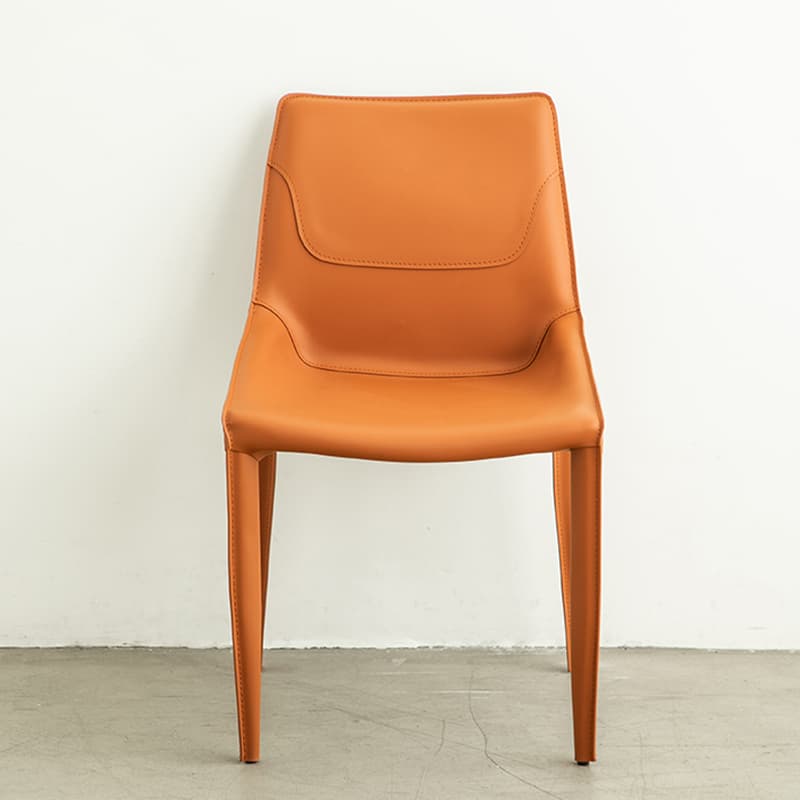Modern Leather Armless Side Chair with Solid Back - Easy-Care, Warranty - image 12