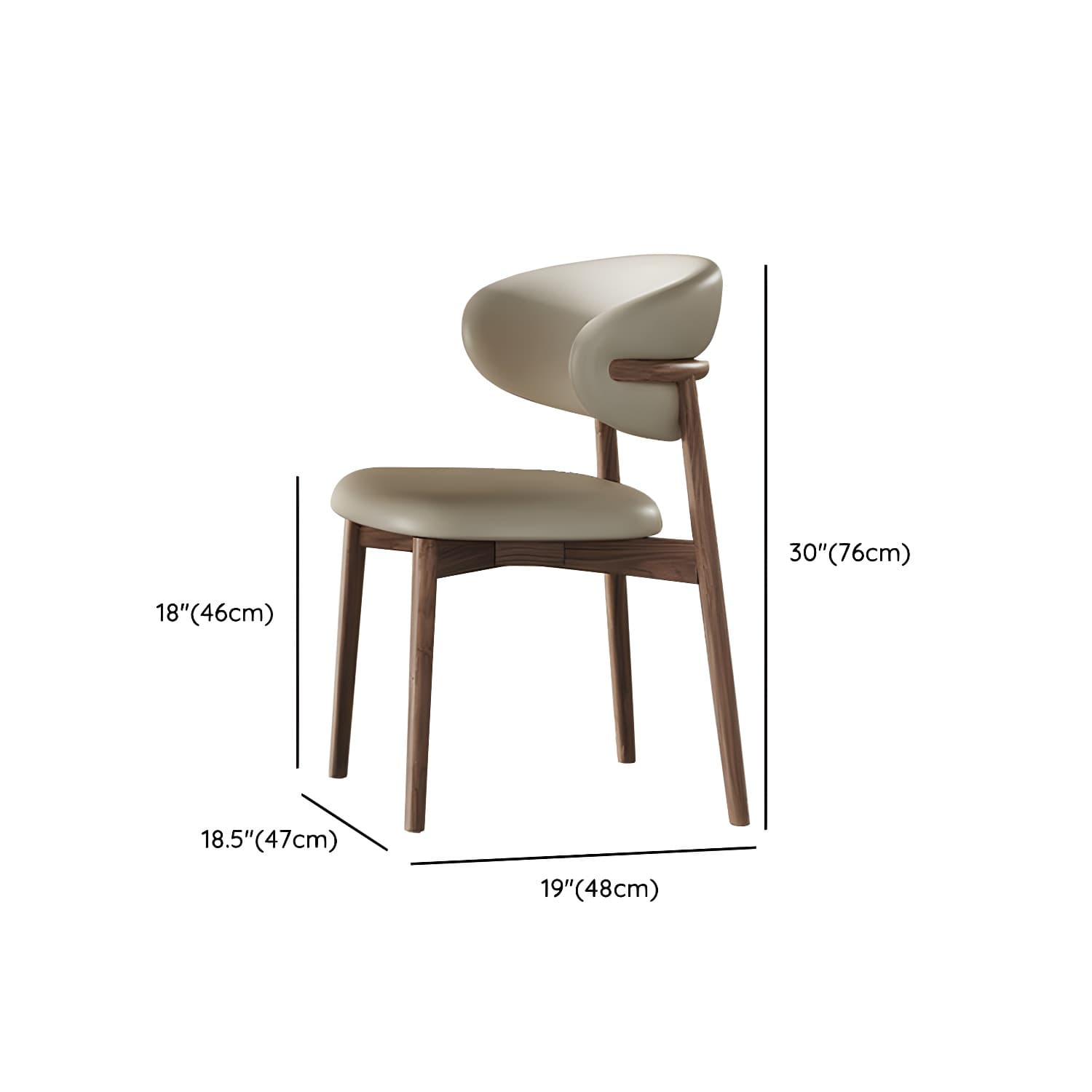 Solid Wood Round Top Dining Table Set with Cushioned Chair for Home - image 11