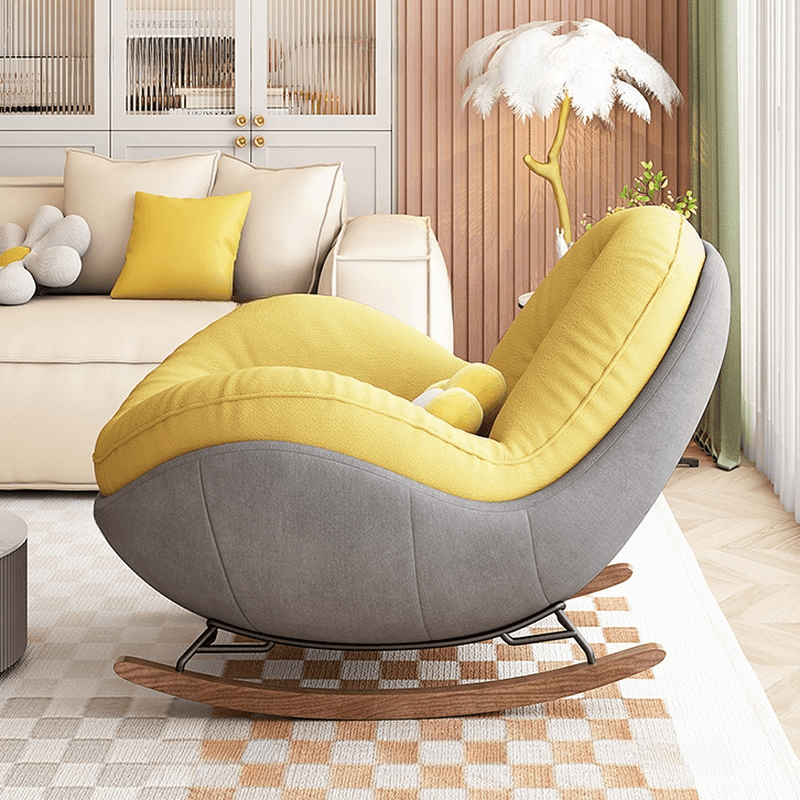 Casual Chalk/Olive Green/Rose Upholstered Living Room Rocking Chair, with Cushioned - image 14