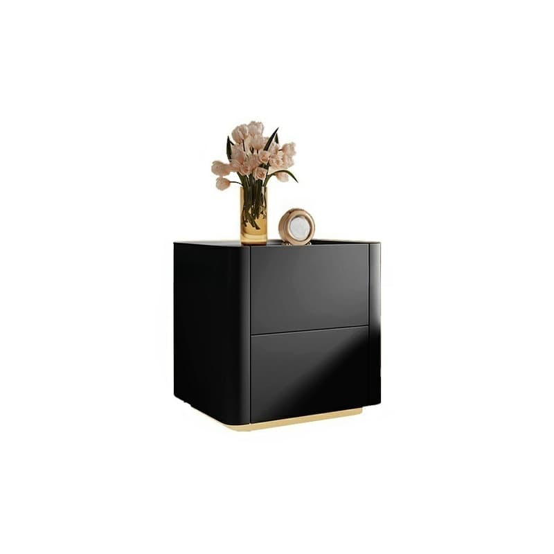 Modern Stylish Wood Nightstand Drawer Storage Petite Under 23 Inches Tall for Elegant Bedroom Decor - image 8