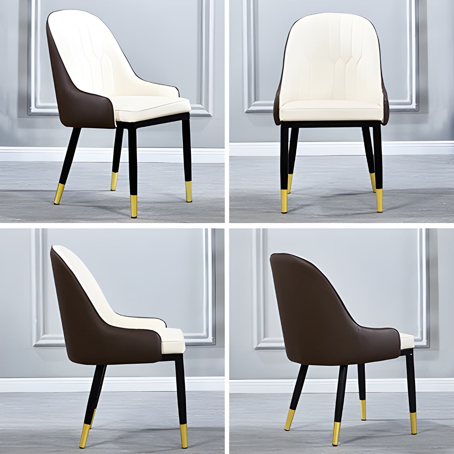Leather Kitchen Side Chair 19'' Wide Dining Parsons Chair for Restaurant - image 12