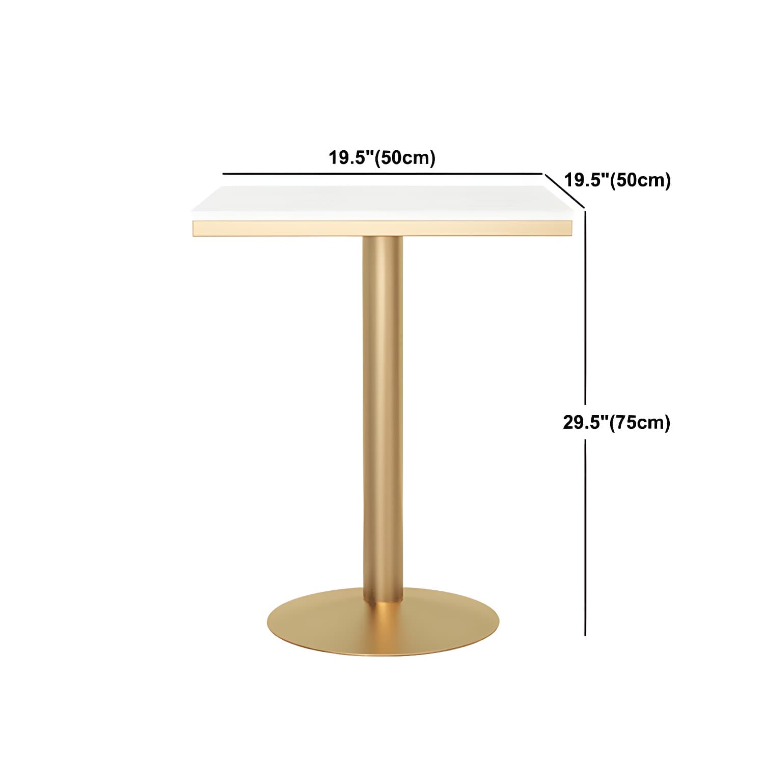 Metal Traditional Luxury Round Table White Stone Top Table with Pedestal Base - image 16