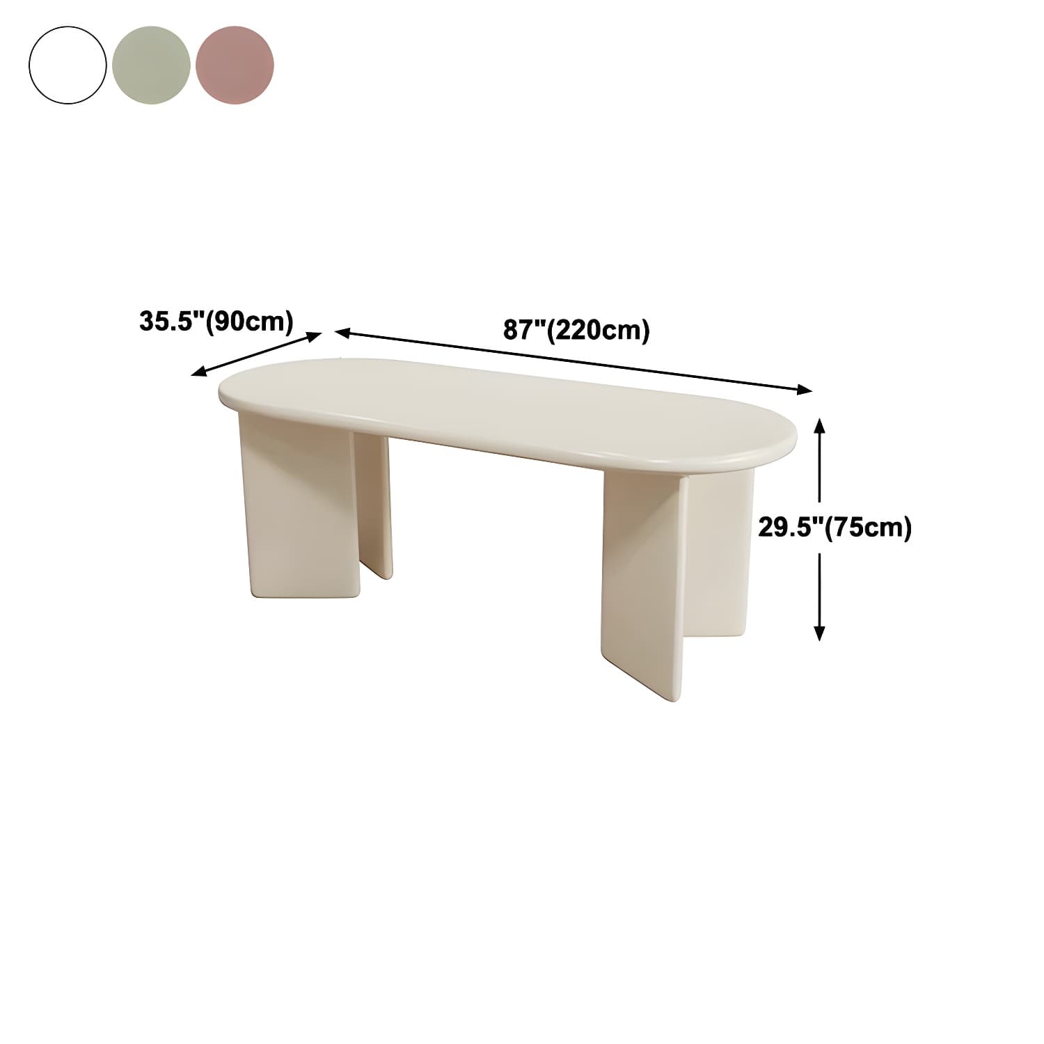 Contemporary Artificial Wood Top Oval Dinette Table Simple Dining Table for Living Room - image 12