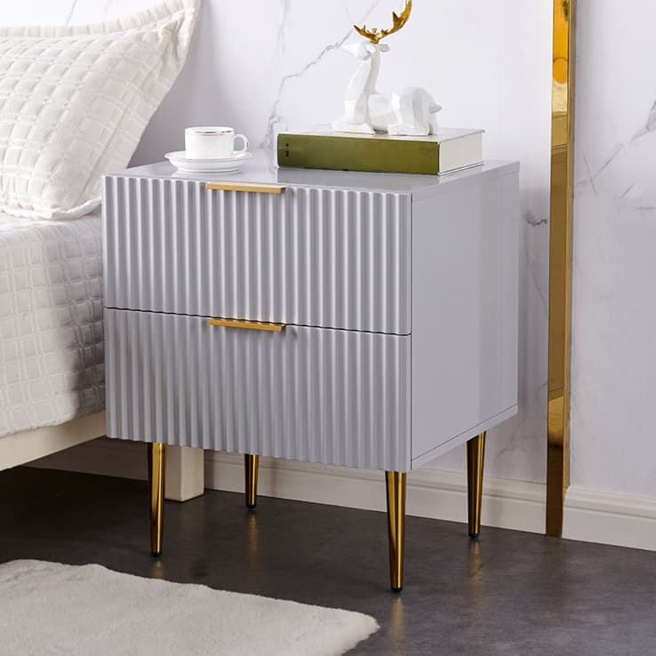 Stylish Wood Nightstand With Drawer Organization, 4 Drawers /5 Drawers