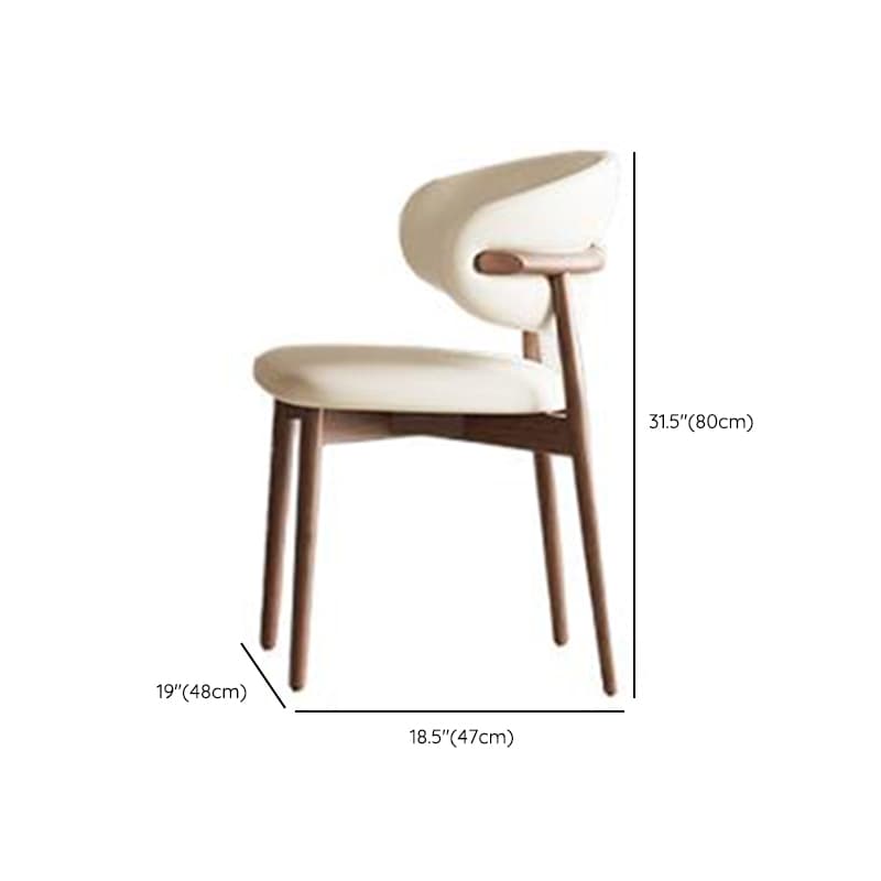 Dining Table Set with Rounded Shape, Stump Base, Fixed Table, Padded Chair with Back, 5-piece in Auburn - image 11