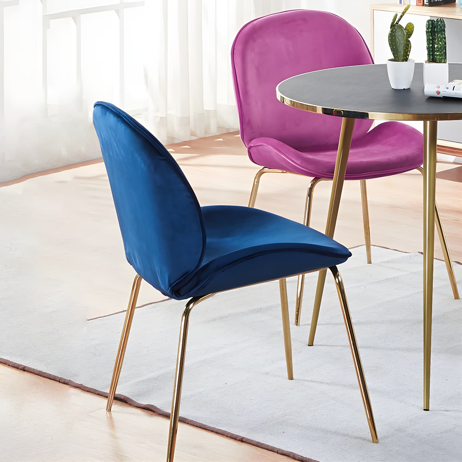 Metal Scandinavian Restaurant Side Chair Matte Finish Wingback Dining Chair - image 16