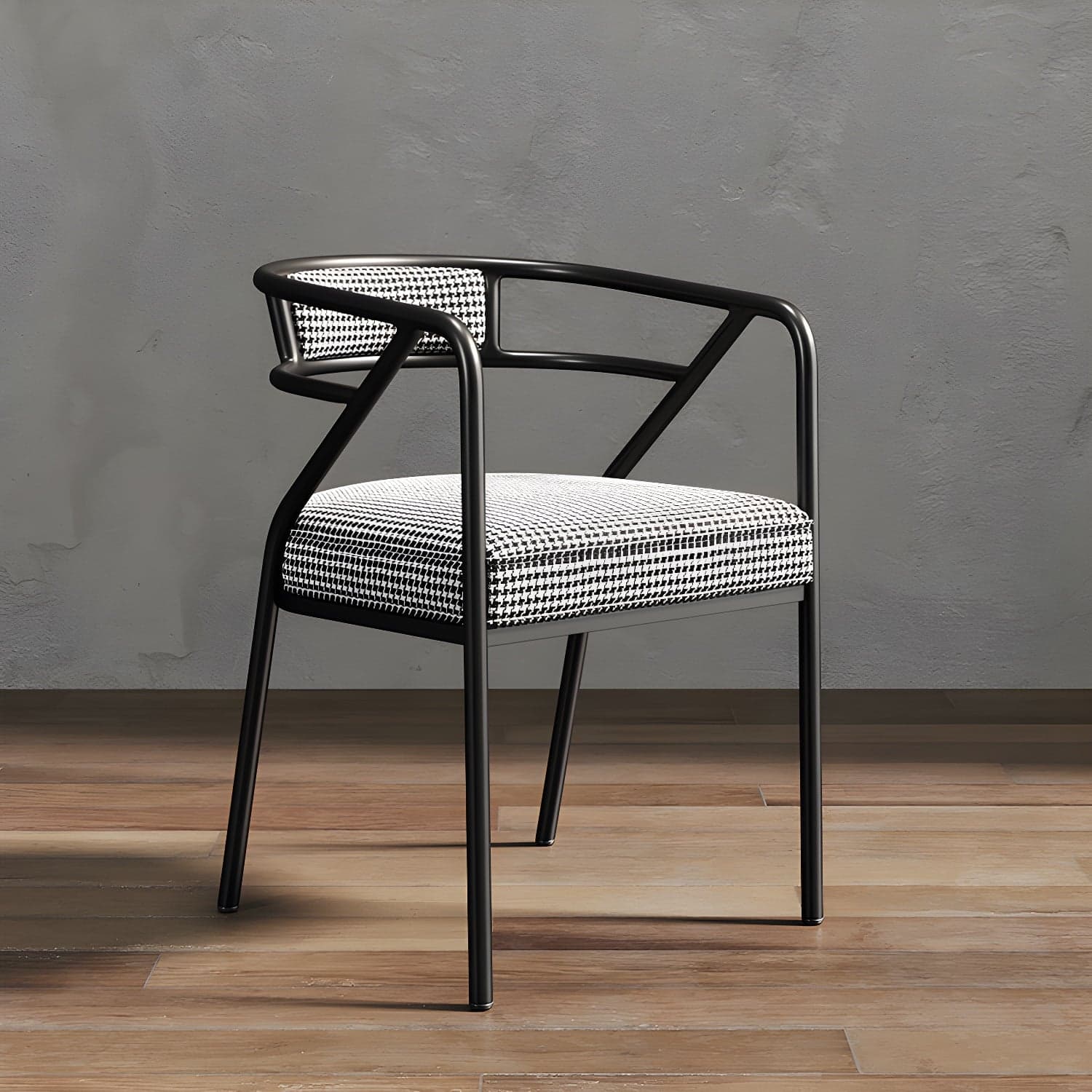 Glam Dining Chair Open Back Upholstered Dining Side Chair with Metal Legs - image 3