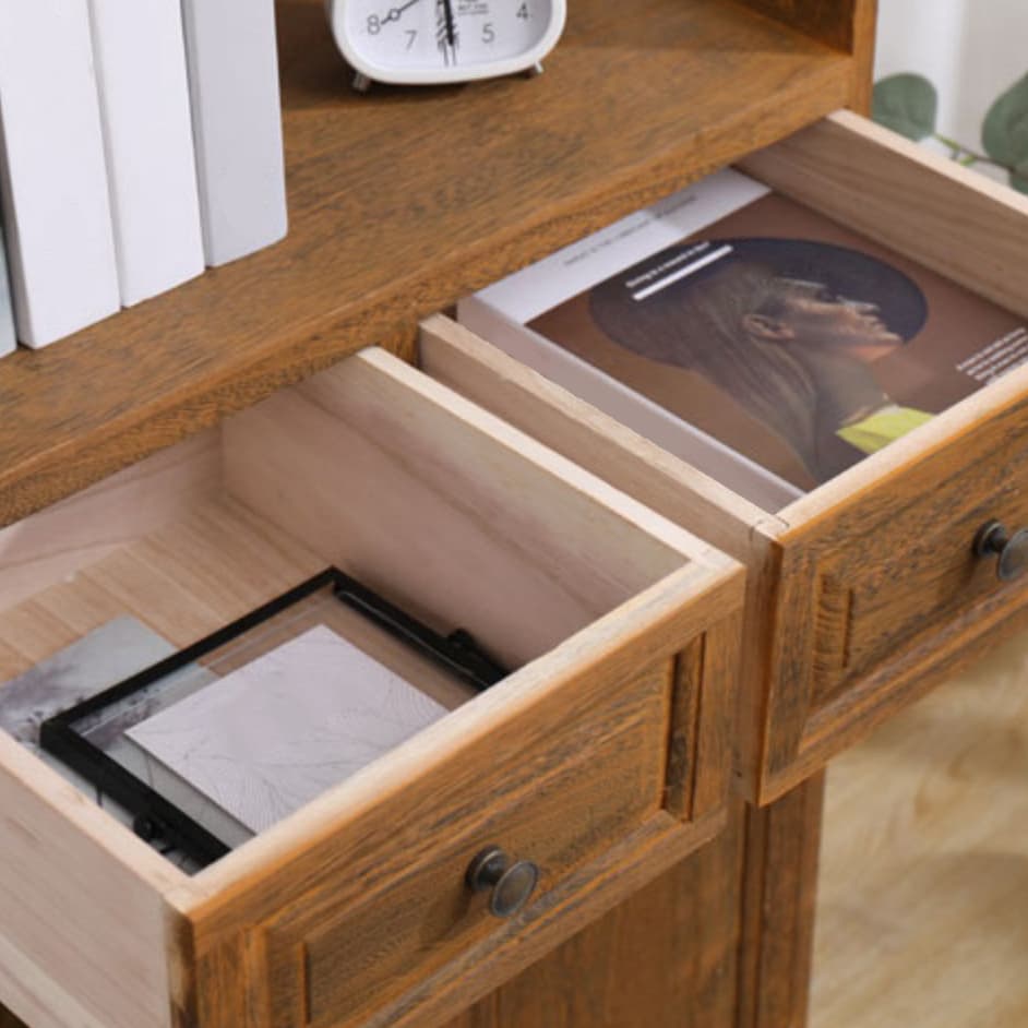 Traditional Wood Server in Espresso with 3 Drawers/4 Drawers/6 Drawers, Cabinet & One Internal Shelf/2 Shelves Included/Not Included - image 9