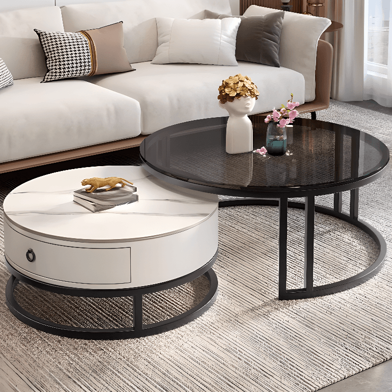Nested Orbicular Framework Accent Table for Foyer Use - image 13