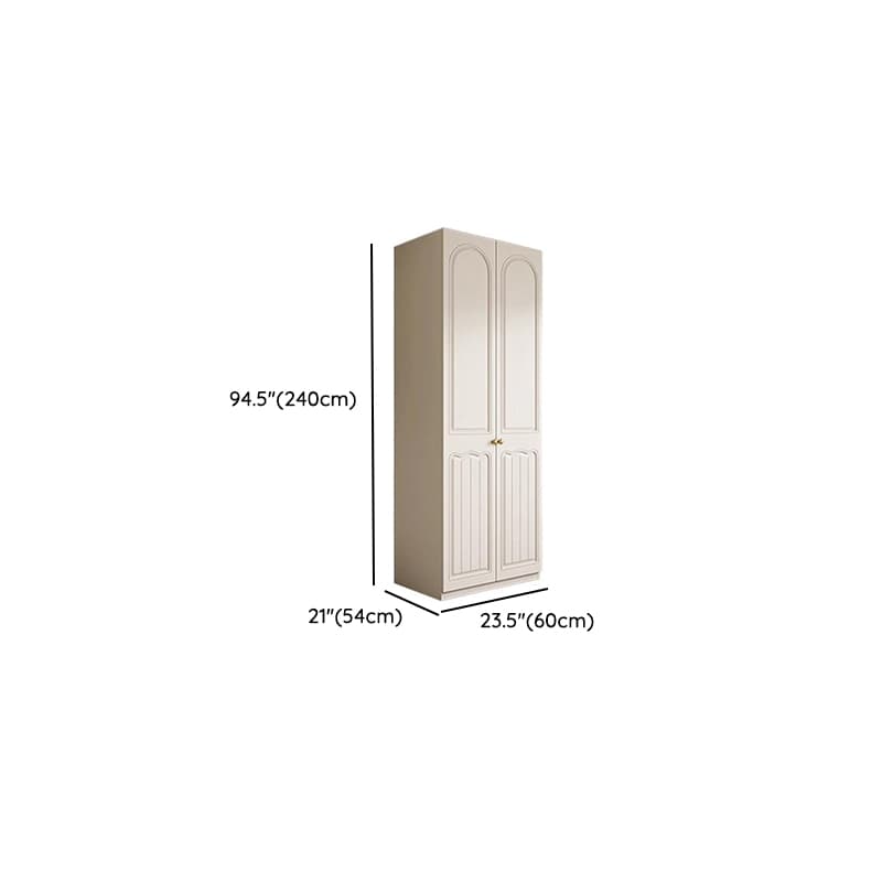 Chalk Minimalist Laminate Cabinet Armoire with Compartments, Interior Shelves, and Clothing Rod - image 16