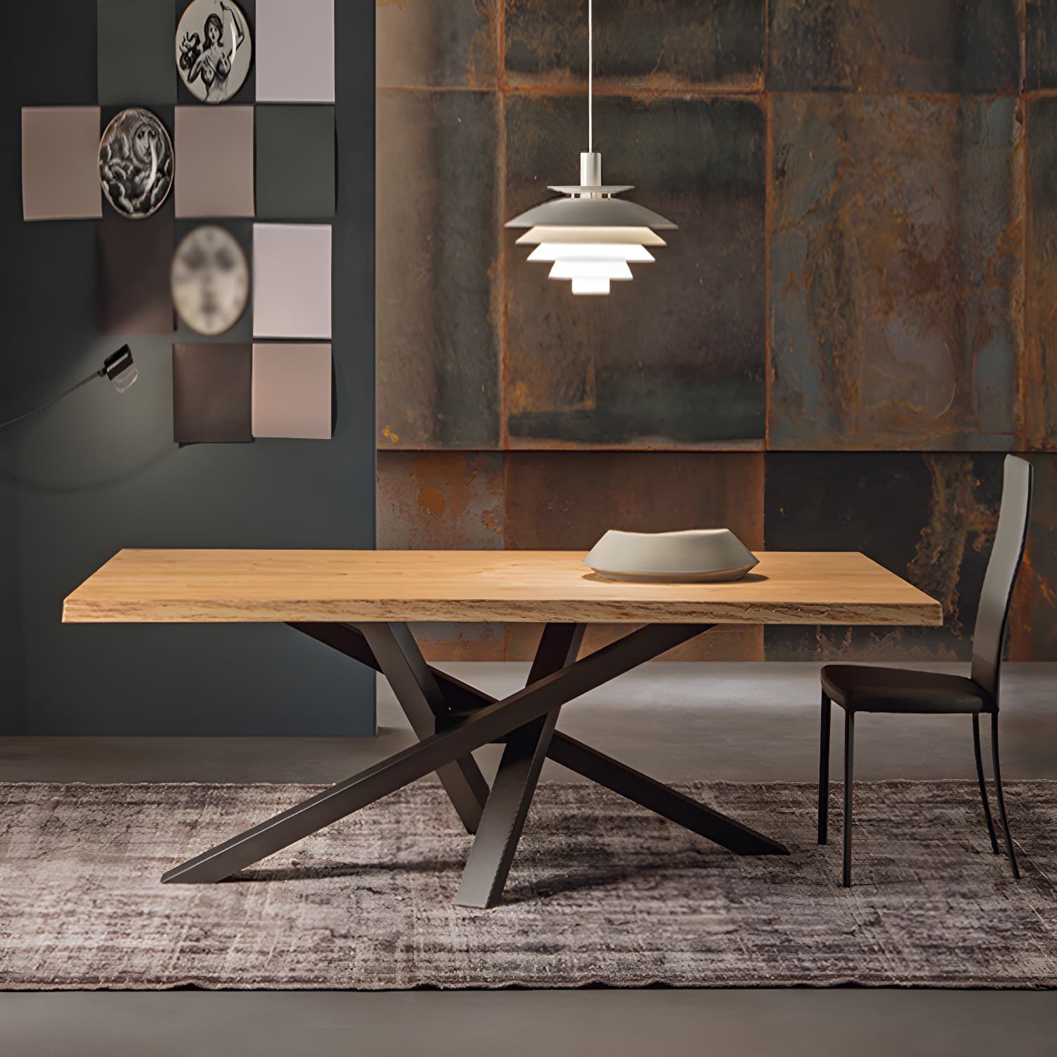 Rectangle Luxury Style Dining Table Solid Wood Fixed Table for Kitchen - image 5