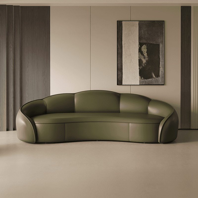 Versatile Olive Green/Ivory/Sand Sofa/Loveseat/Single Sofa with Sloped Arms and Concealed Support - image 3