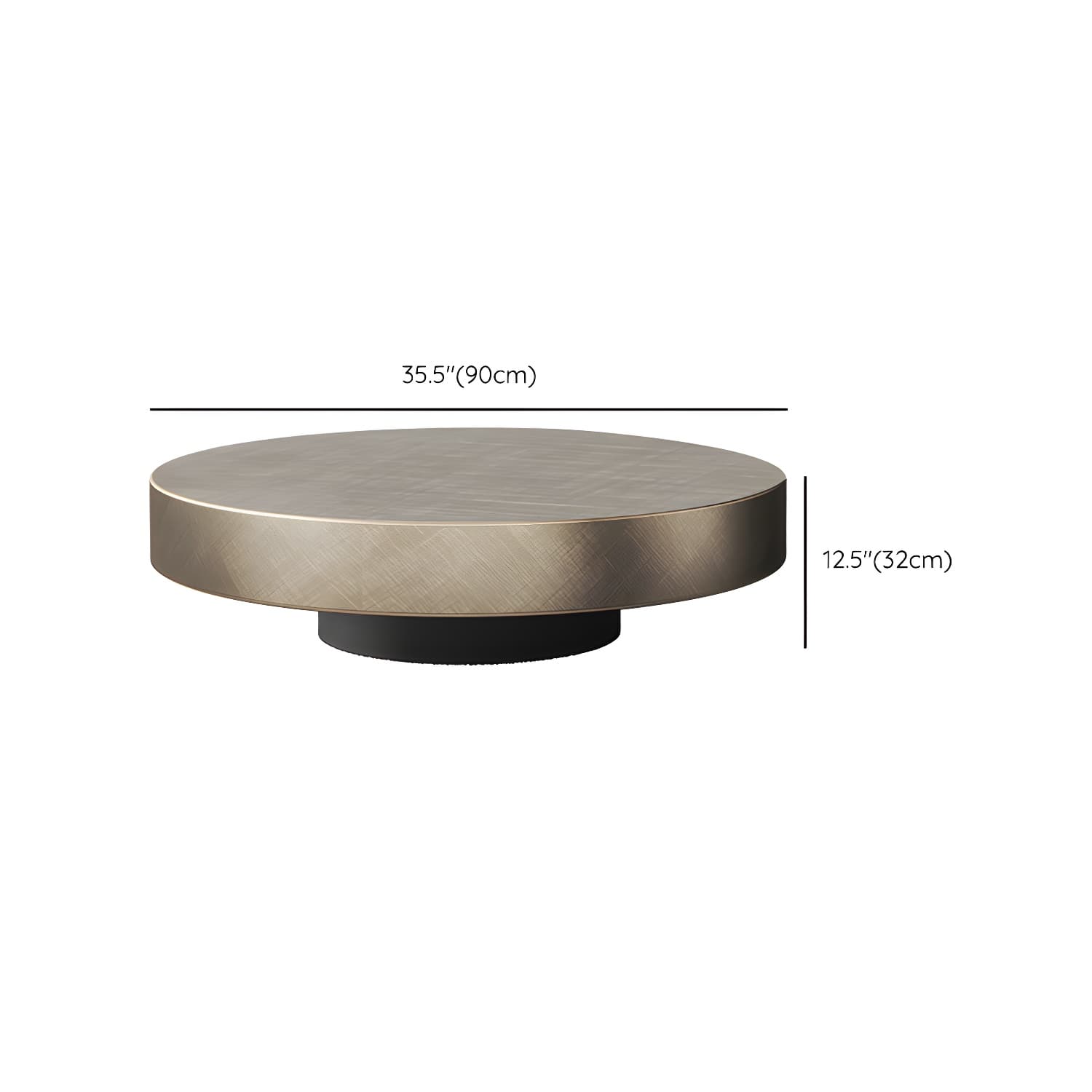 Round Coffee Table Brown Nesting Coffee Table Set for Living Room - image 12