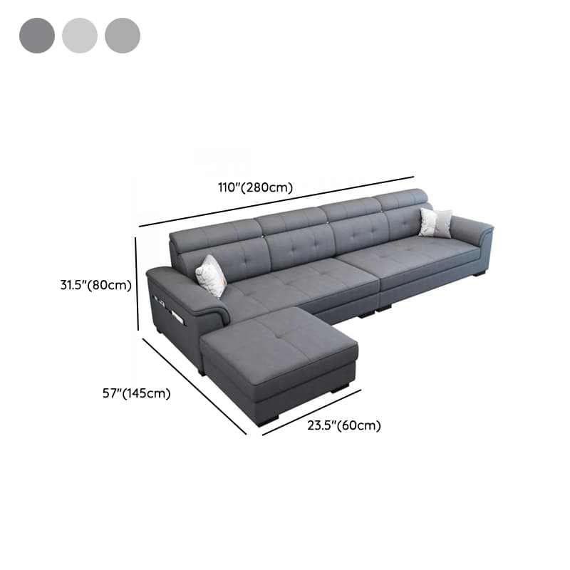 L-Shape Parlor Corner Sectional with Left Hand Facing Orientation, Decorative-stitched Tufting and Concealed Support - image 23