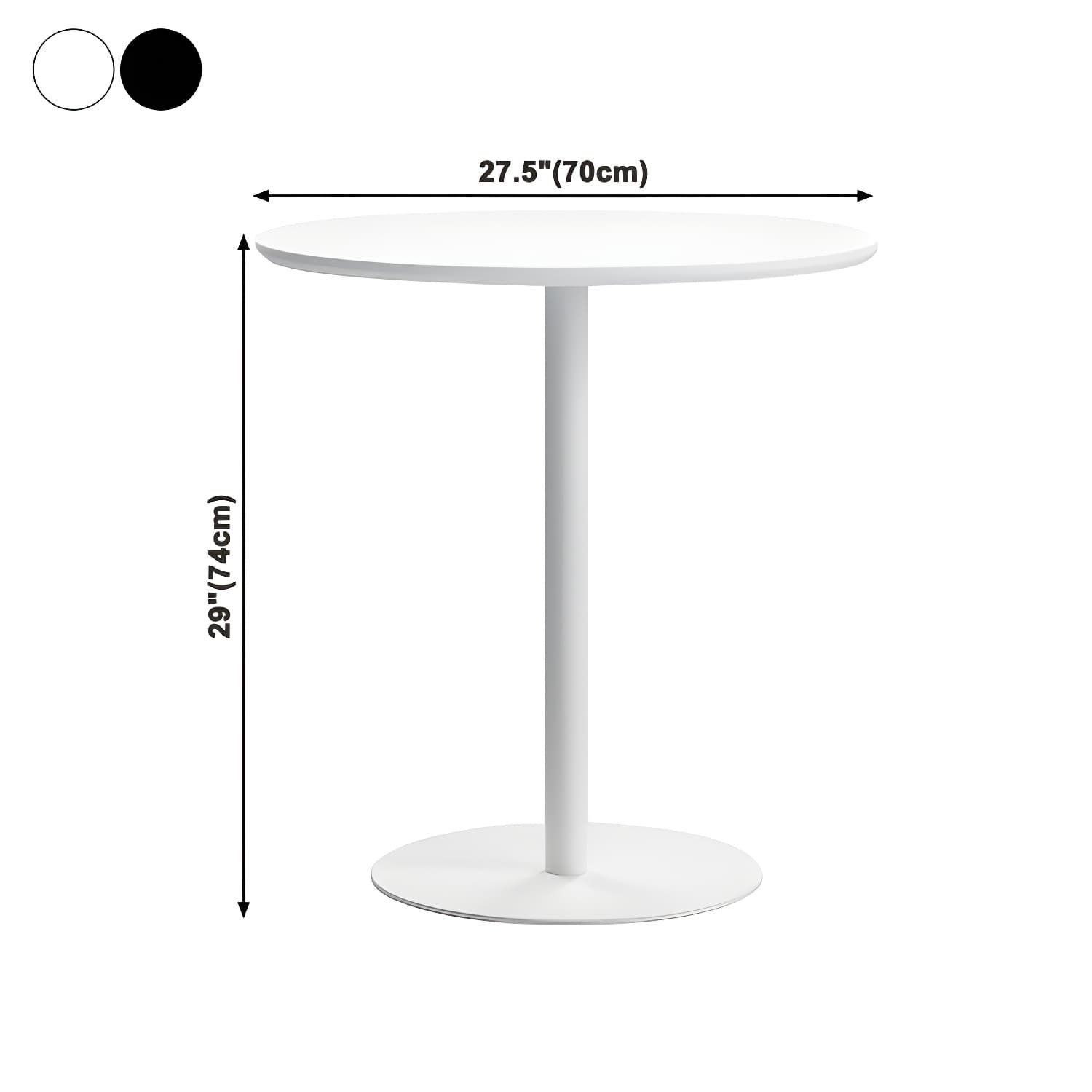Round Tulip Base Casual Dining Table Four-Color Fixed Table with Solid Wood - image 29