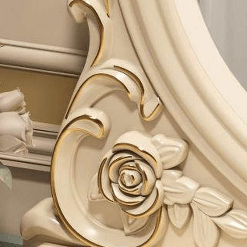Standard/Small/Large Retro Cream Timber Vanity Set with Chair & Standing Mirror - image 4