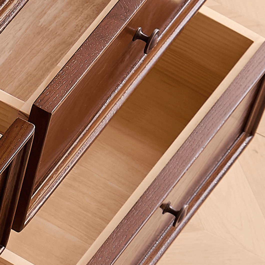 Cocoa Trendy Ash Wood Console Dresser/Semainier with 9/7/6 Drawers, Integrated Cable Management, Horizontal/Vertical - image 7