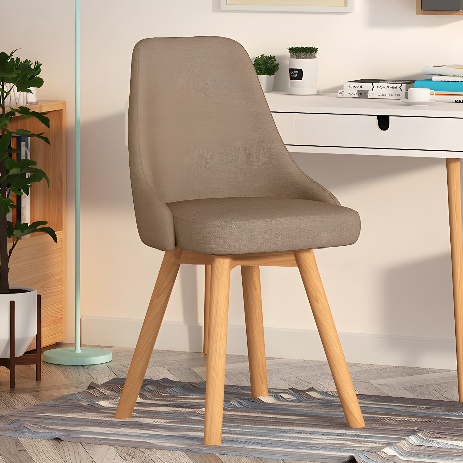 Solid Wood Dining Chair Modern Style Swivel Side Chair for Dining Room - image 16