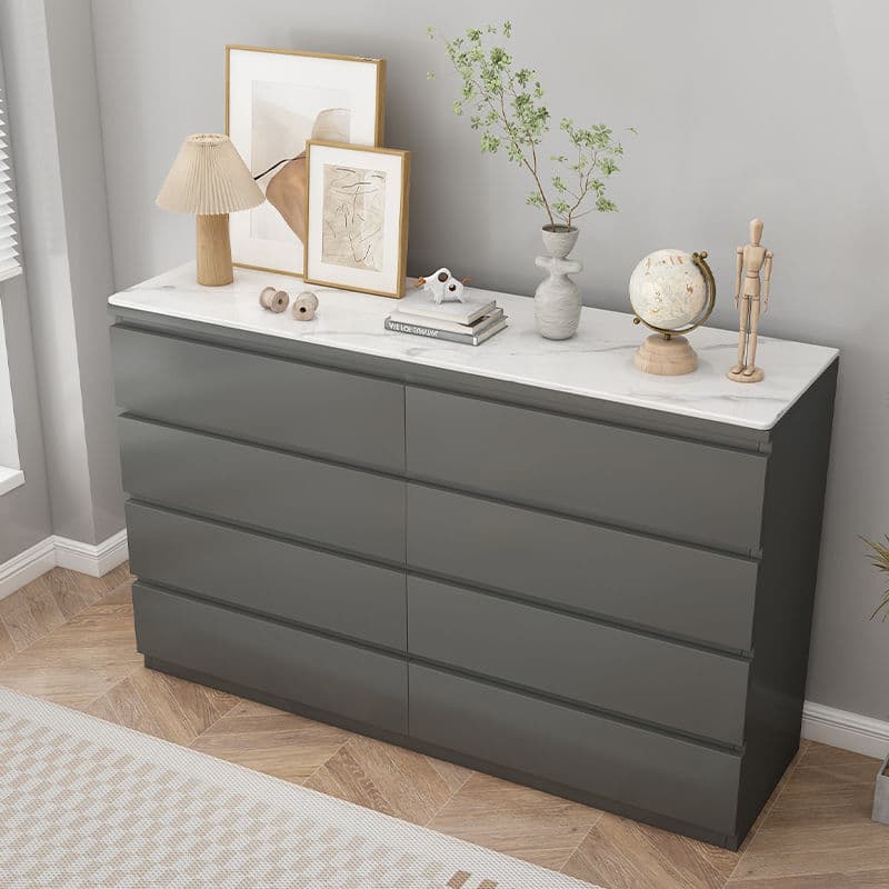 Vertical/Horizontal Gray Double Dresser/Bachelor Chest/Semainier with 5 Drawers/3 Drawers/8 Drawers in a Modern Style - image 5