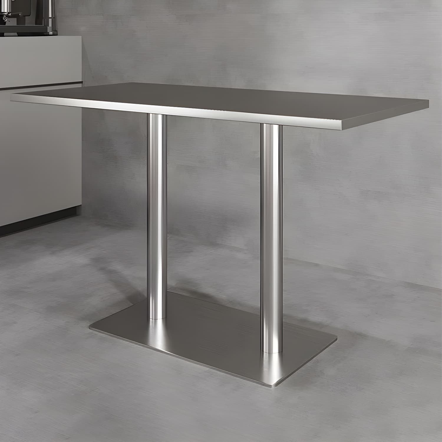 Industrial Style Dining Site Table Stainless Steel Dining Room Collection