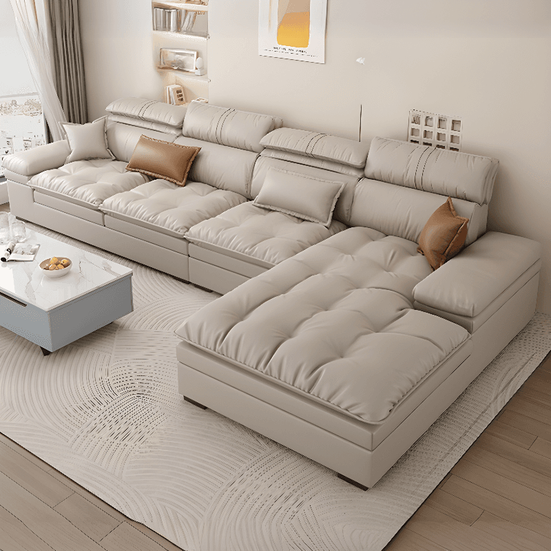 Comfortable L-Shape Corner Sectional Seats 5, Right Hand Facing with Down Seat Fill