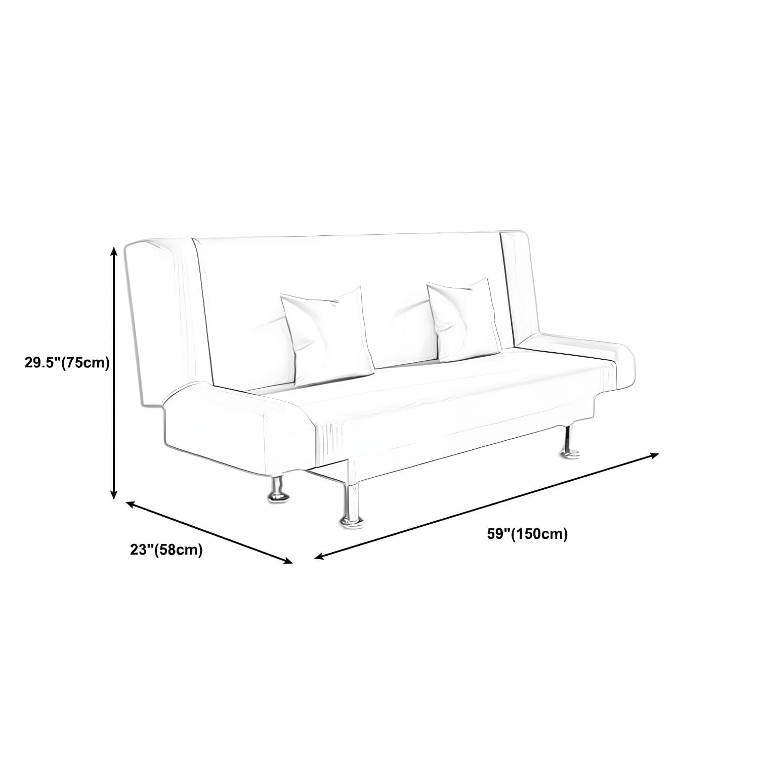 Modern Linen Sofa 23"W Tight Back Armless Couch for Living Room - image 19