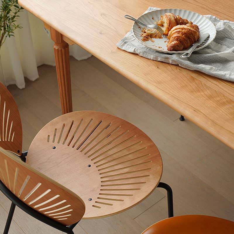 Dining Room Sturdy Side Chair with Outlined Frame and Foot Pads - image 9