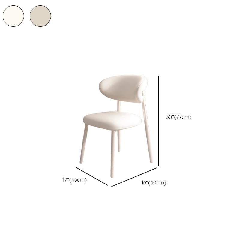 Modern Padded Armless Chair with Lumber Legs and Low Back - image 17