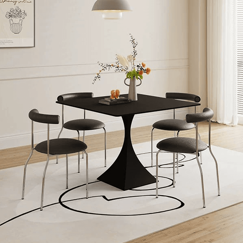 Square Stone Dining Table for 2, Scratch-proofed, Ink/Chalk Color, Fixed - image 6