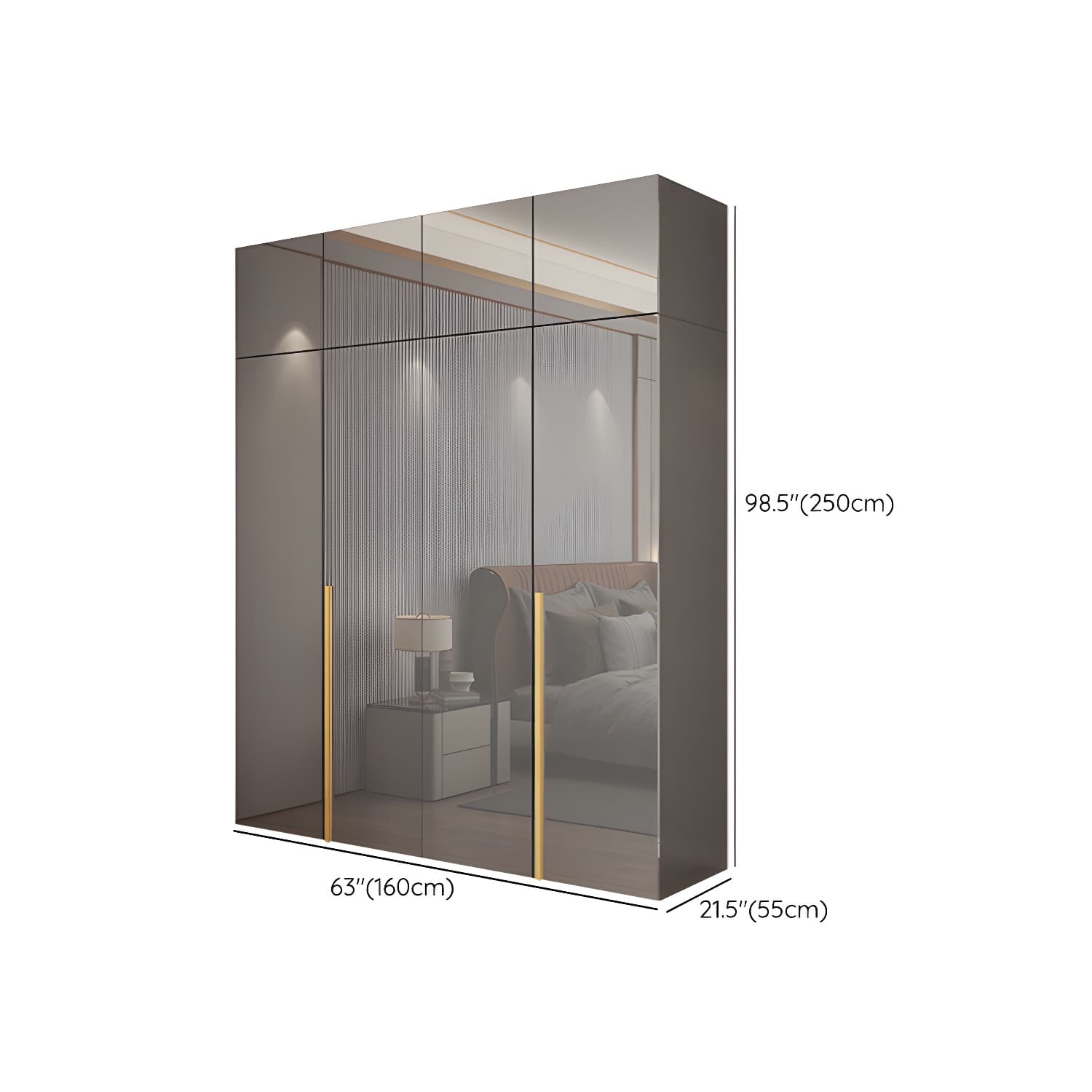 Engineered Wood Wardrobe Closet with Shelves Modern Wardrobe Cabinet for Home - image 20